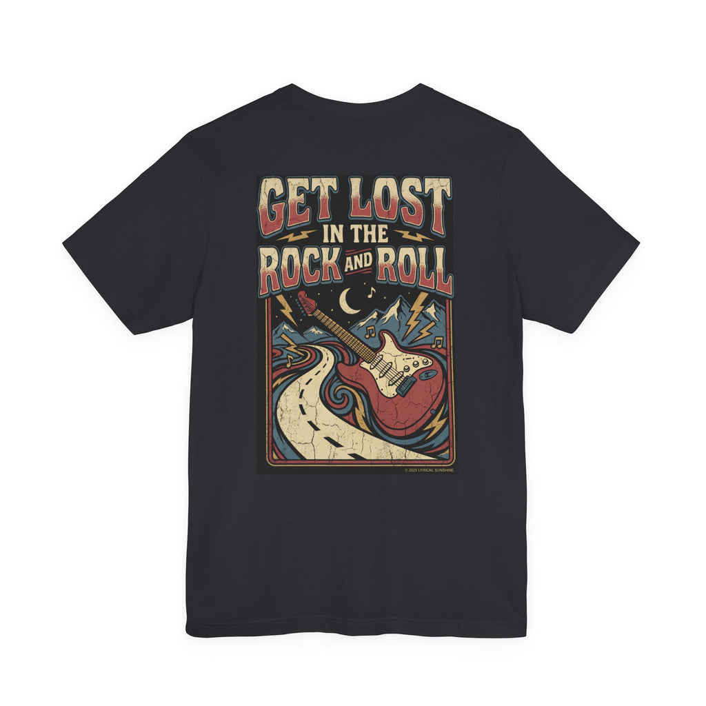Get Lost in the Rock & Roll Tee — Retro Guitar Graphic T-Shirt