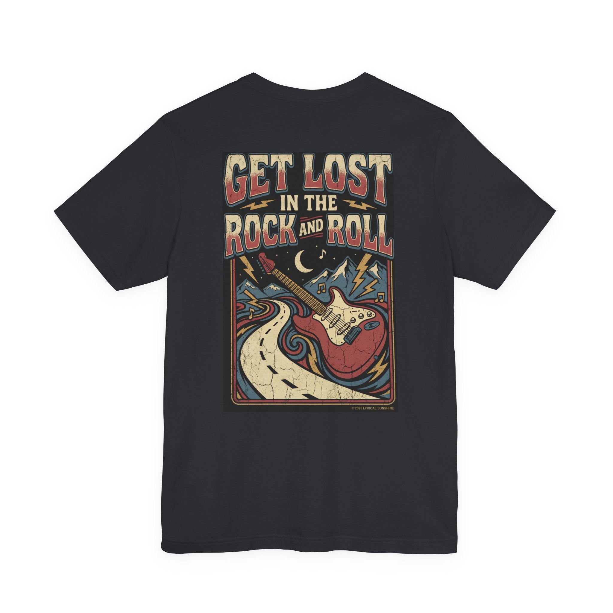 Get Lost in the Rock & Roll Tee — Retro Guitar Graphic T-Shirt