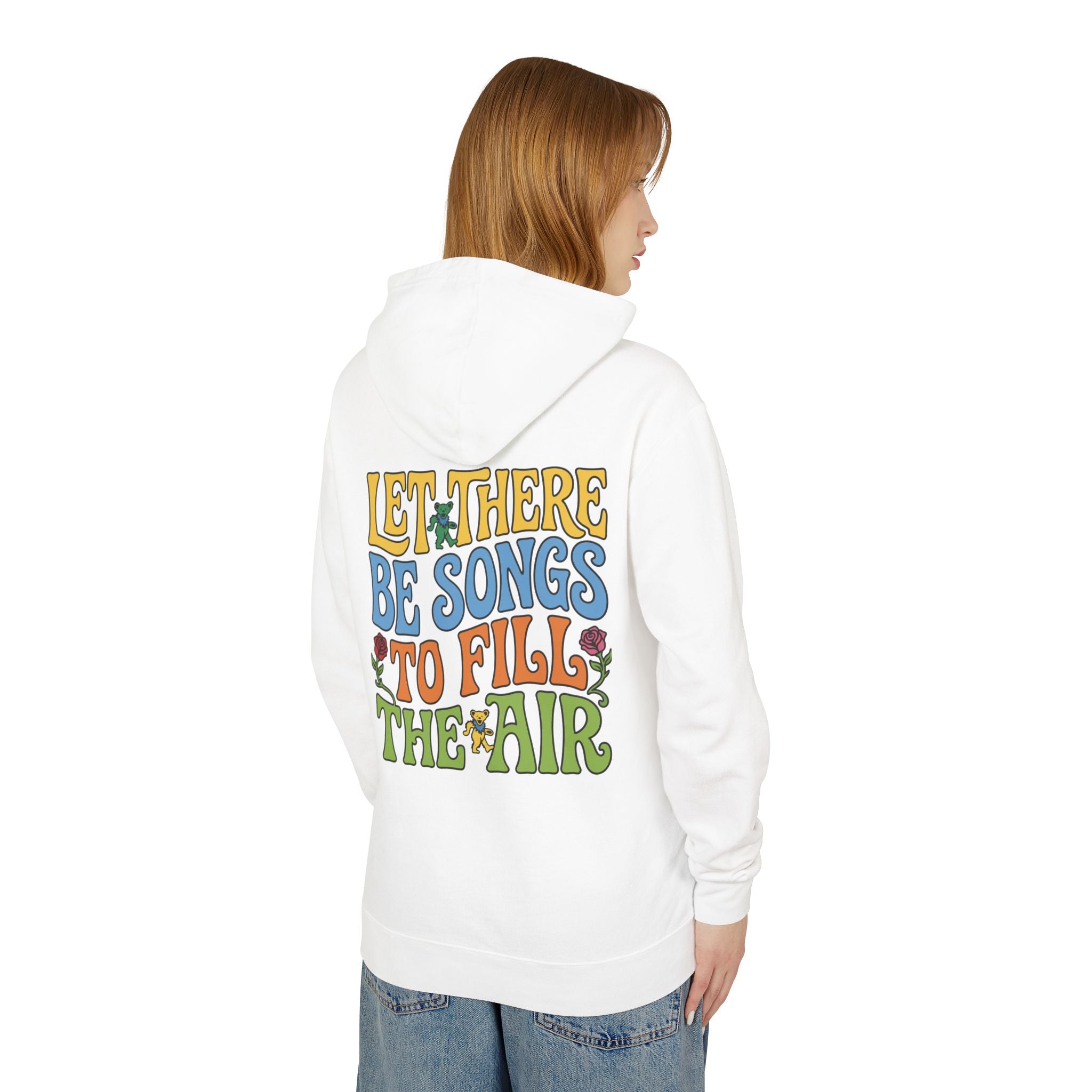 Let There Be Songs Hoodie — Retro Floral Music Quote Hooded Sweatshirt