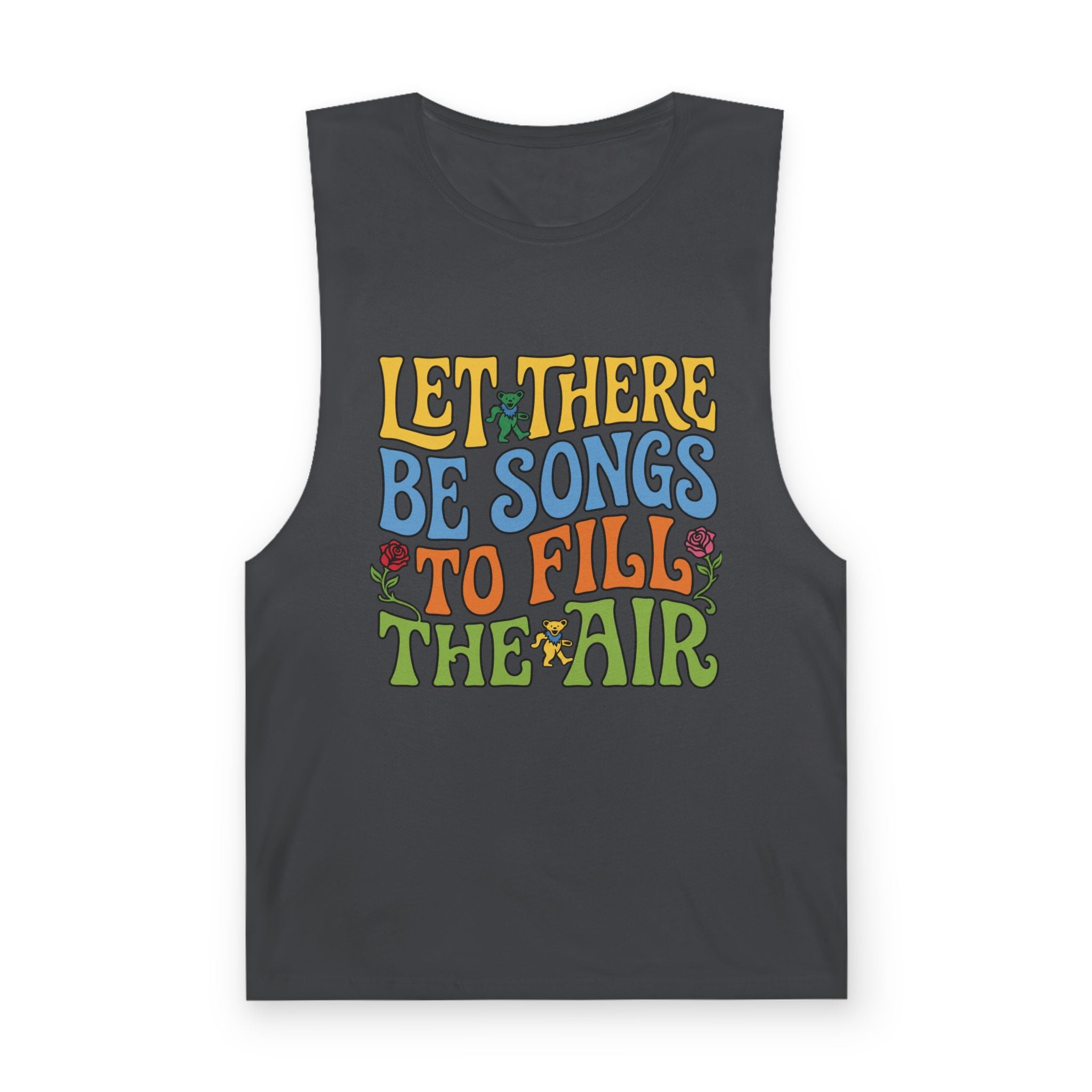 Barnard Tank — "Let There Be Songs to Fill the Air" Retro Floral Music Tank Top