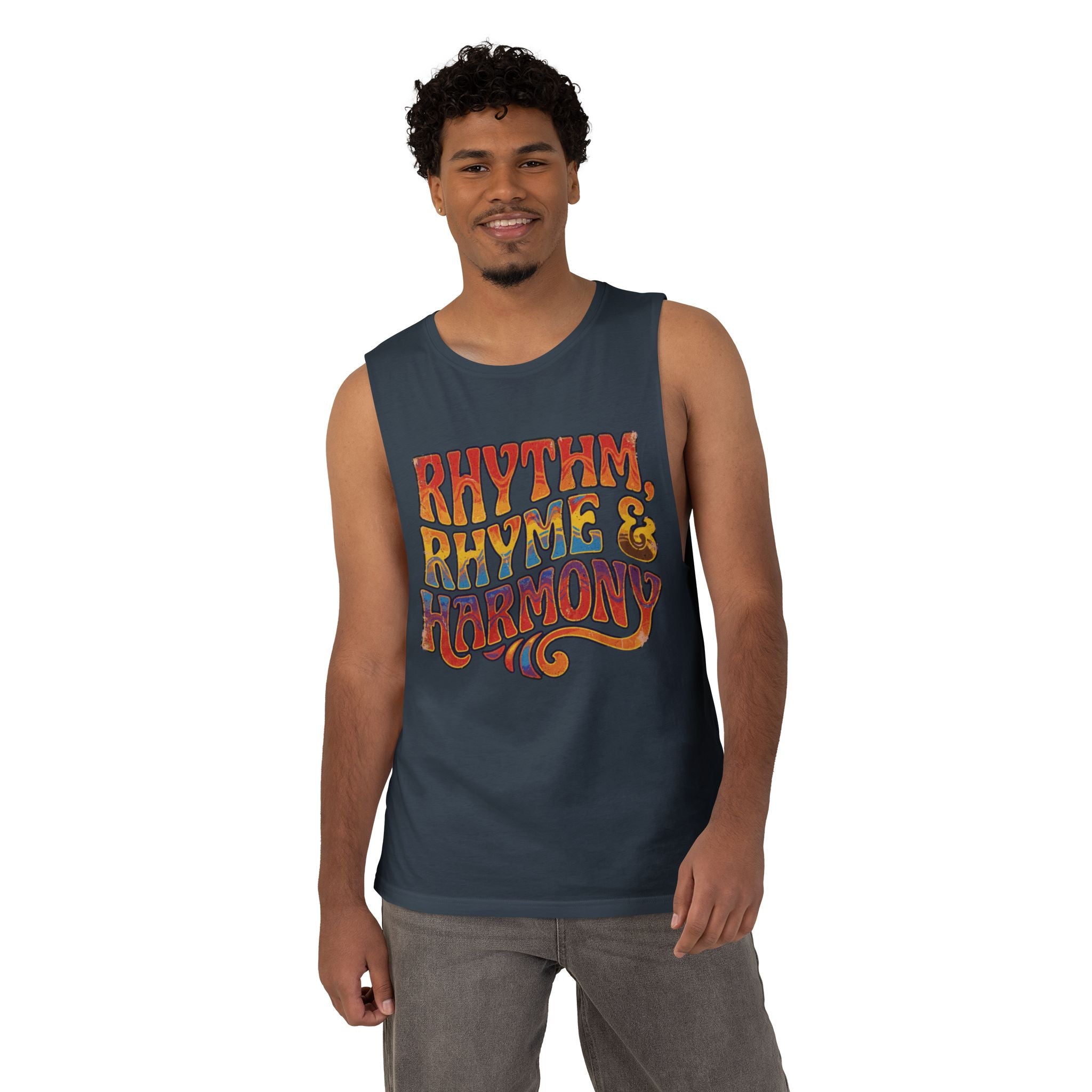 Rhythm, Rhyme & Harmony Retro Music Tank Top