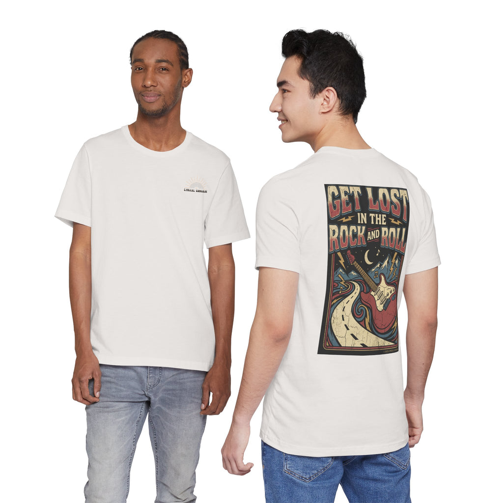 Get Lost in the Rock & Roll Tee — Retro Guitar Graphic T-Shirt