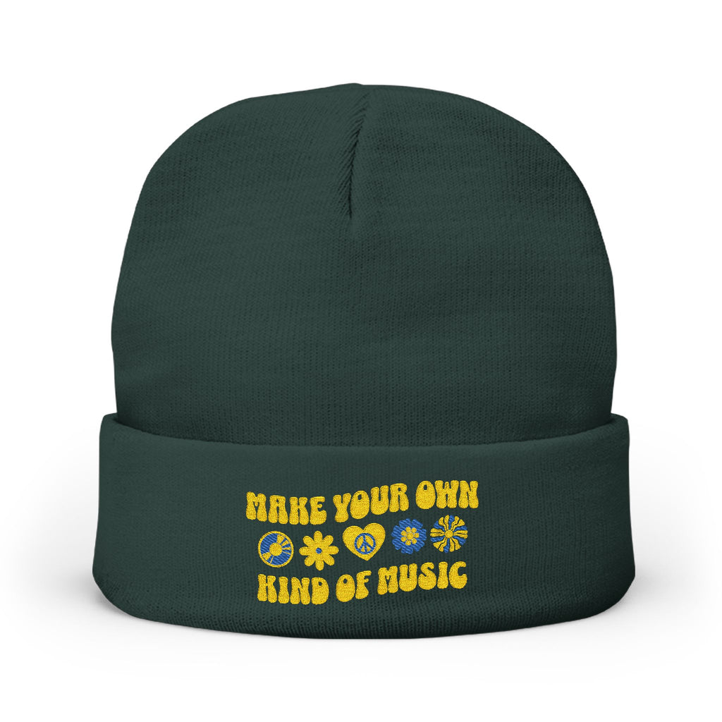 Make Your Own Kind of Music Embroidered Knit Beanie