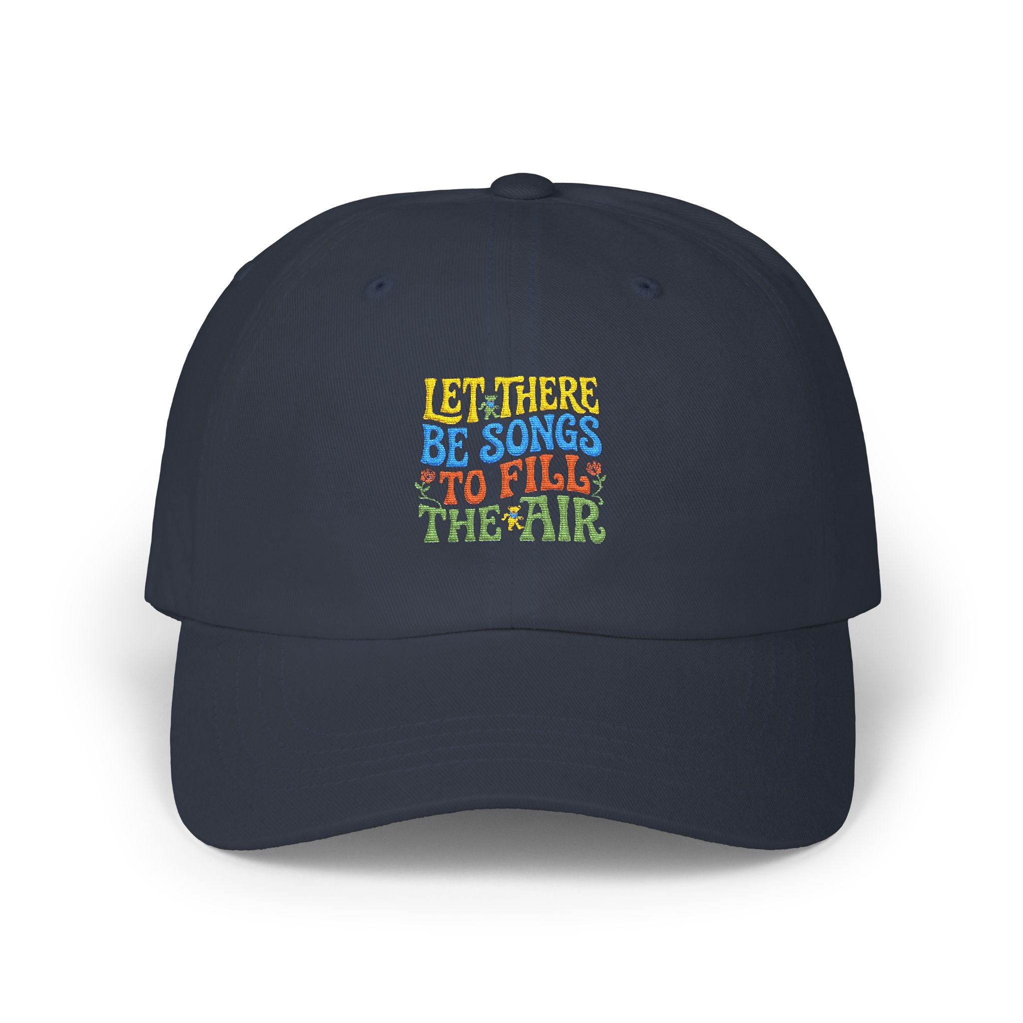 Dad Cap — "Let There Be Songs to Fill the Air" Vintage Floral Embroidered Hat