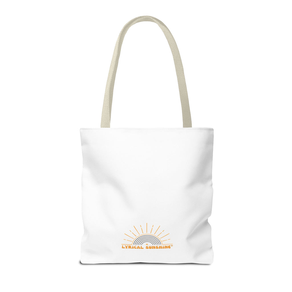 Beautiful and Stoned Tote Bag — Retro Colorful Graphic Cotton Tote