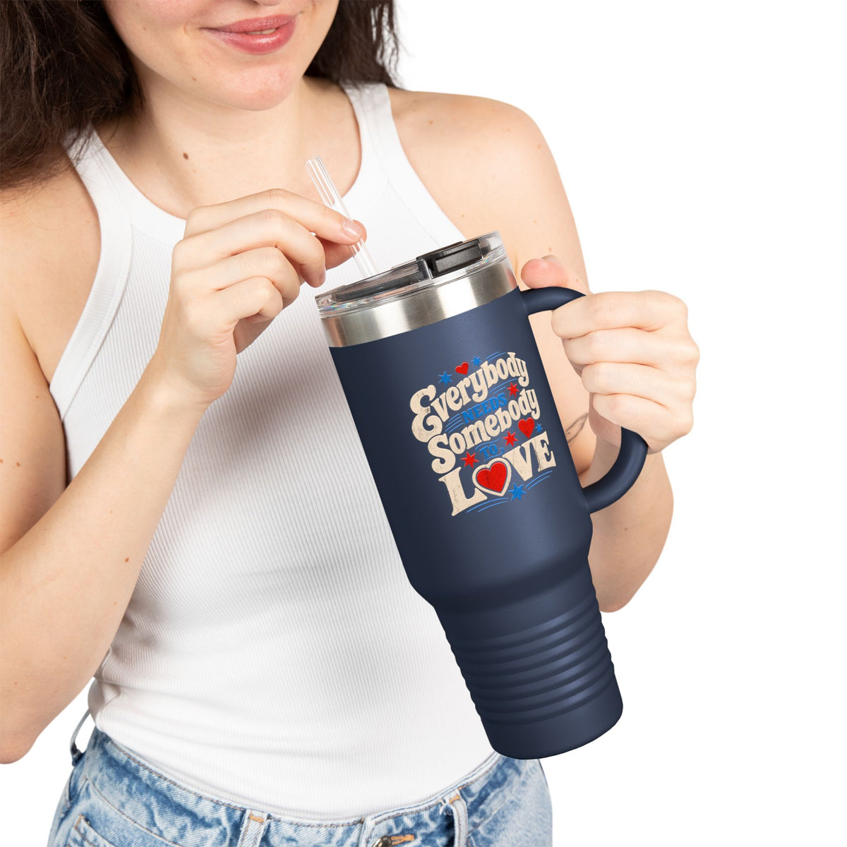 Everybody Somebody Love 40oz Insulated Travel Mug