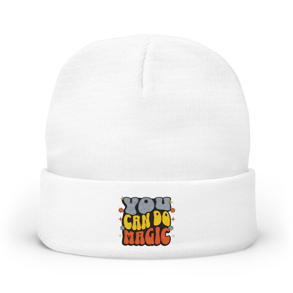You Can Do Magic Embroidered Knit Beanie