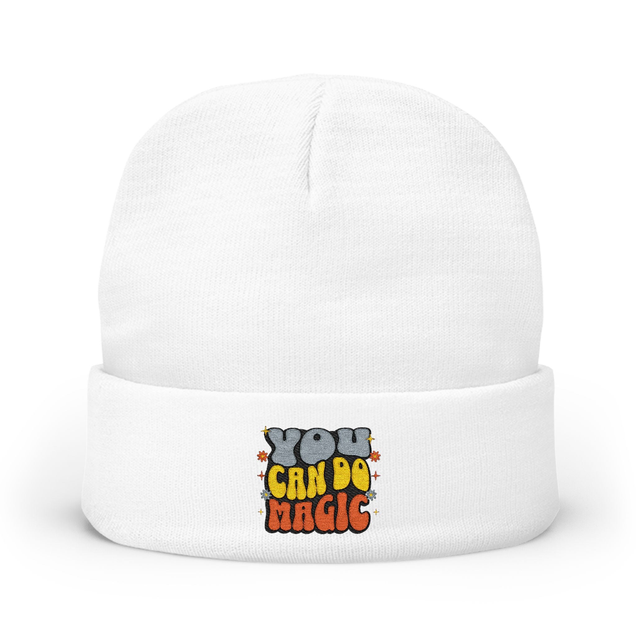 You Can Do Magic Embroidered Knit Beanie