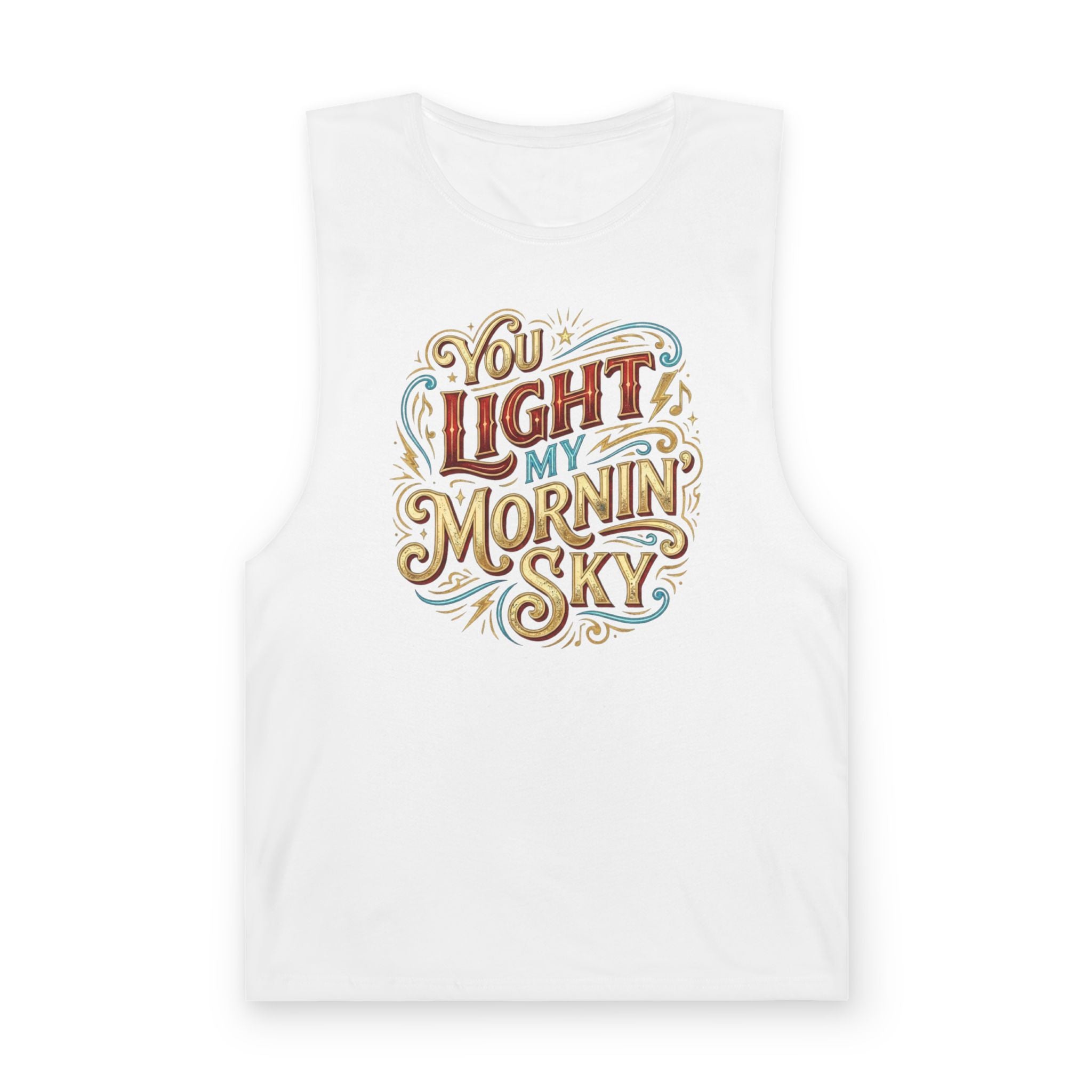 You Light My Mornin' Sky Tank Top — Vintage Hand-Lettered Love Graphic