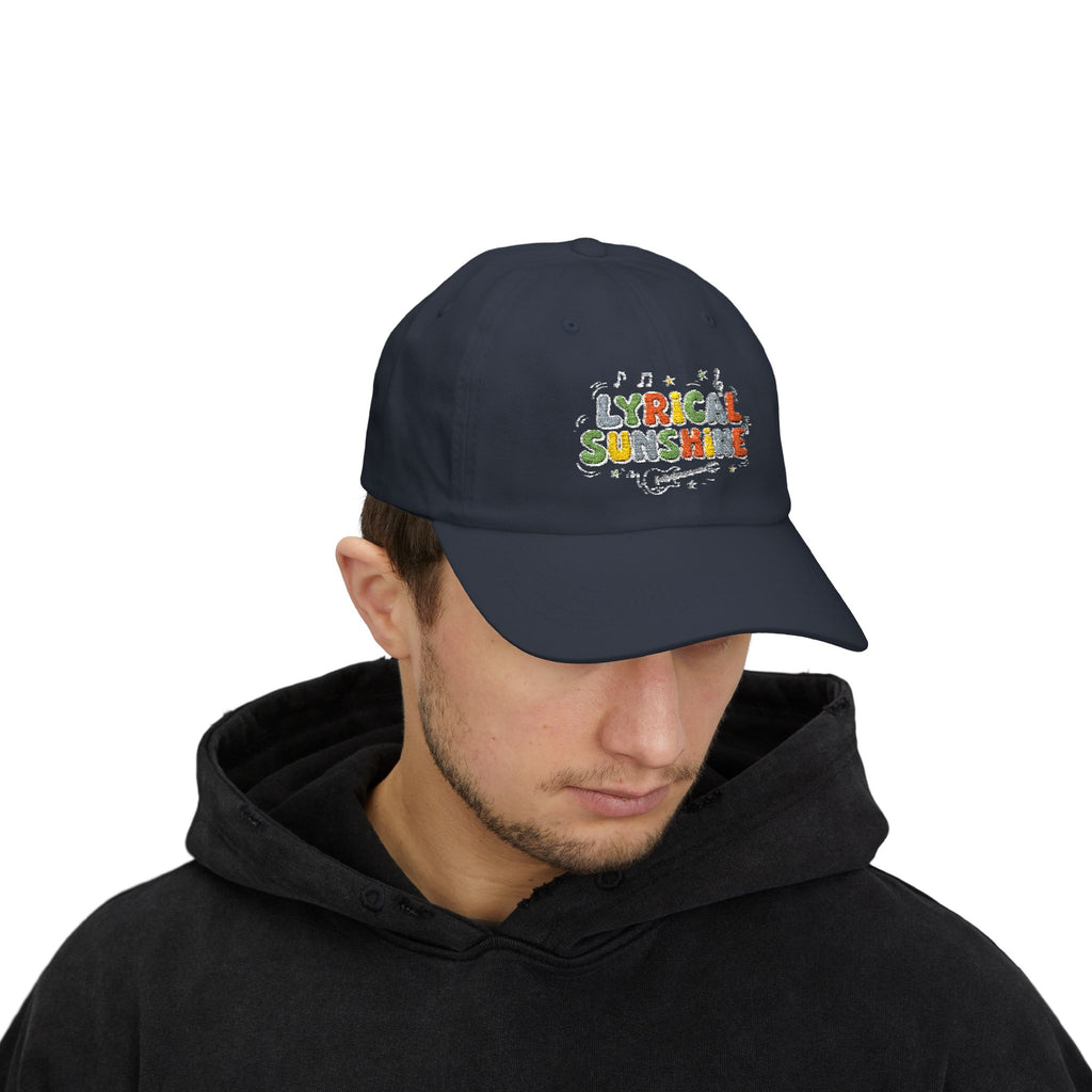 Lyrical Sunshine Dad Cap — Colorful Music Graphic Baseball Hat