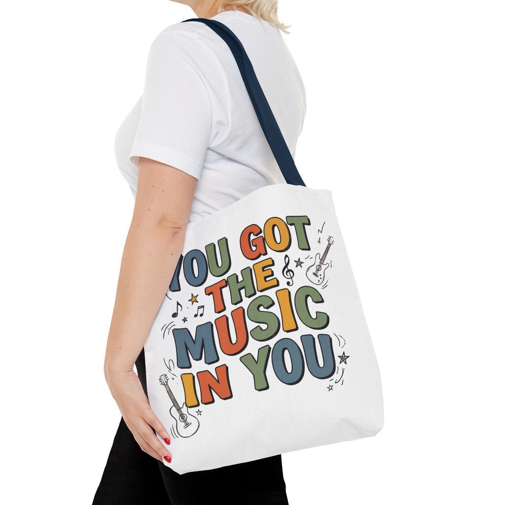 You Got the Music in You Inspirational Canvas Tote Bag
