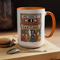 Mix Tape Magic Accent Coffee Mug — Retro Cassette 'Lyrical Sunshine, Vol. 1'