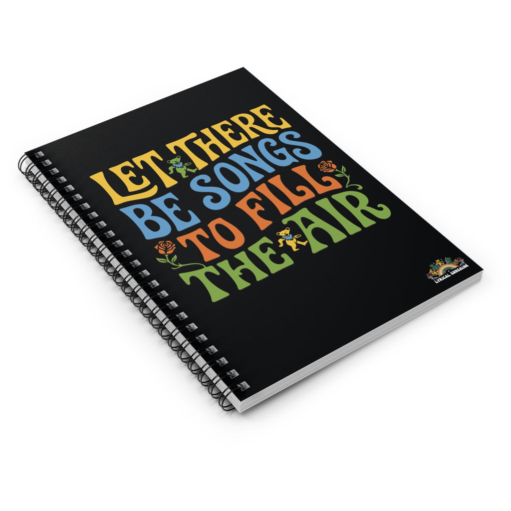 Notebook — "Let There Be Songs to Fill the Air" Retro Music Journal