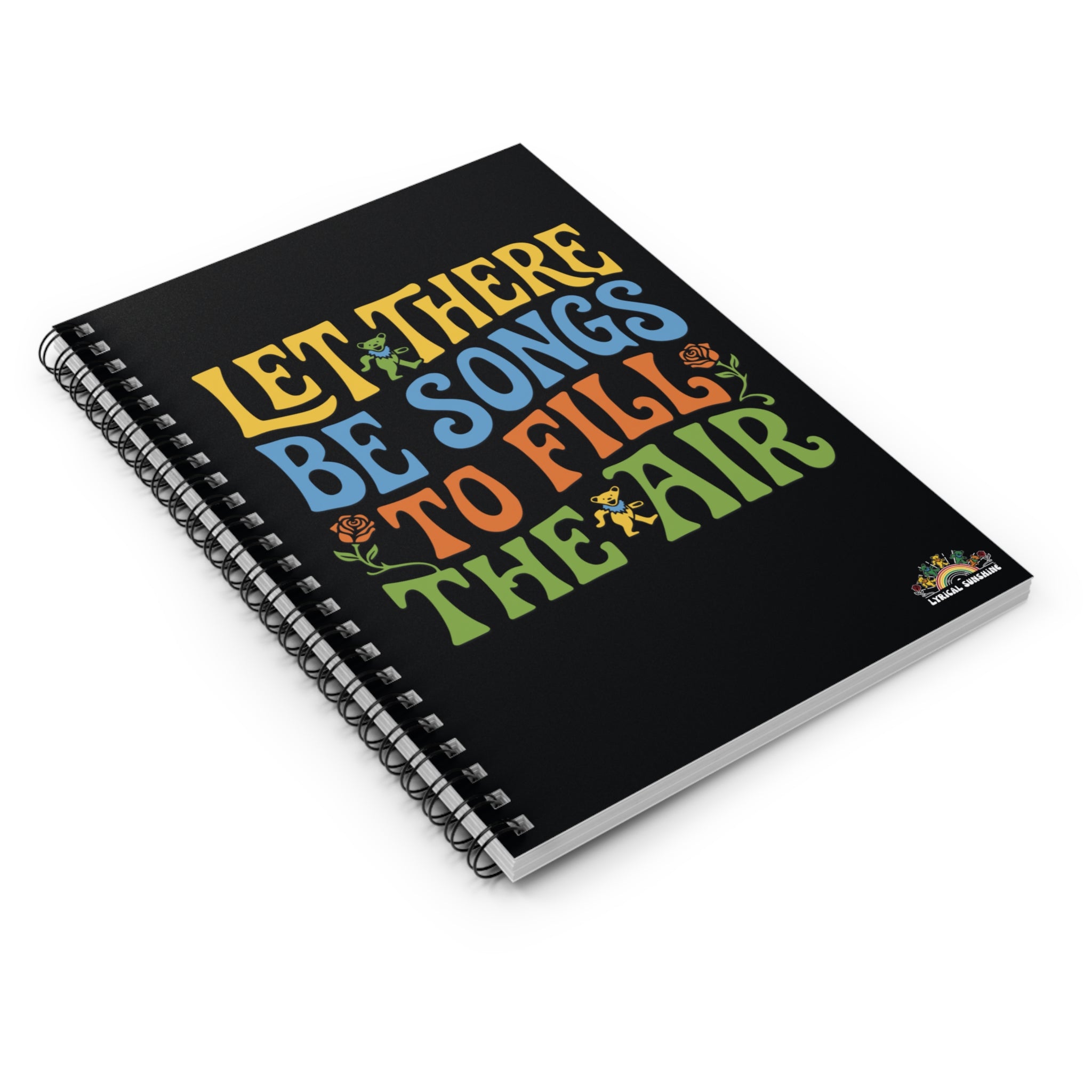 Notebook — "Let There Be Songs to Fill the Air" Retro Music Journal