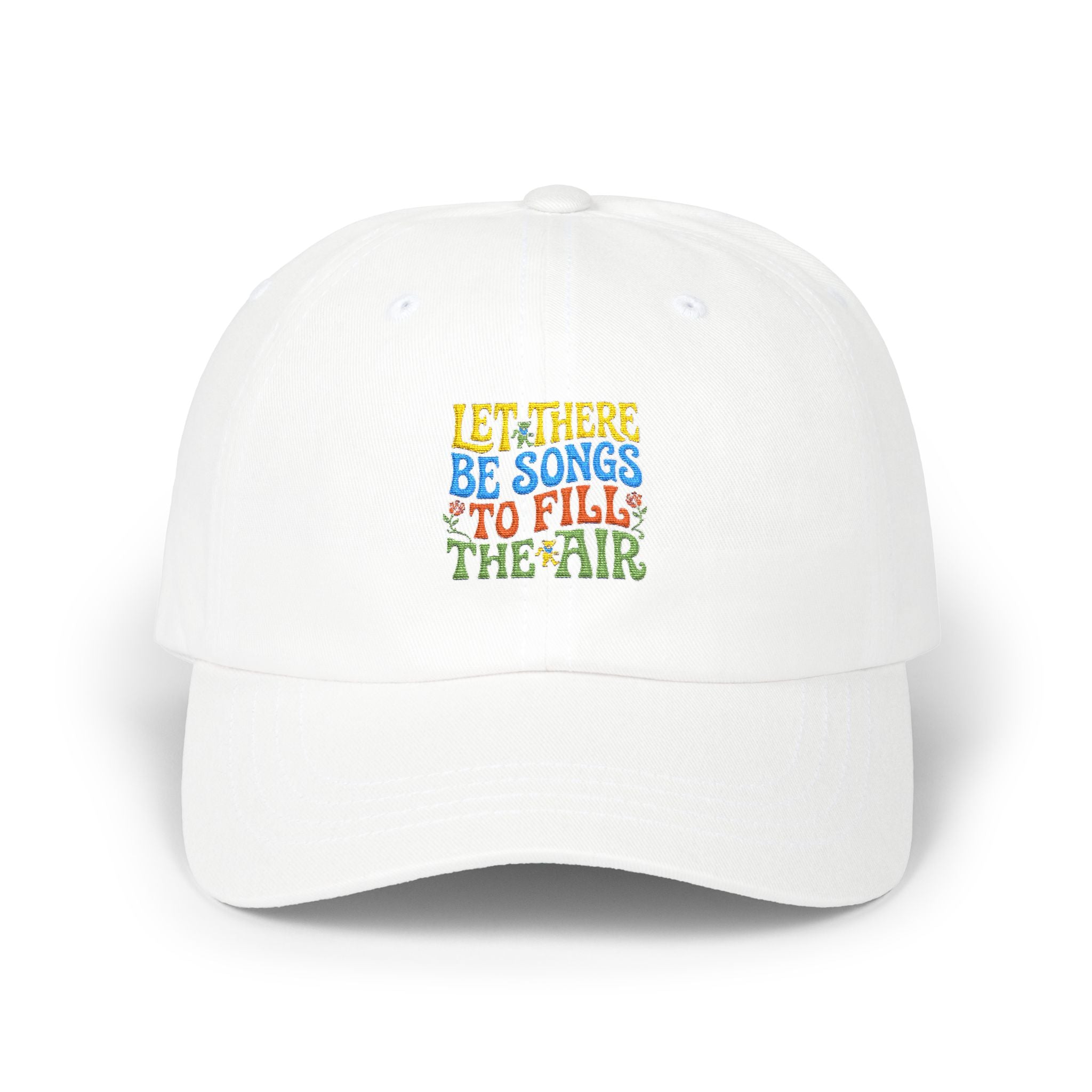 Dad Cap — "Let There Be Songs to Fill the Air" Vintage Floral Embroidered Hat