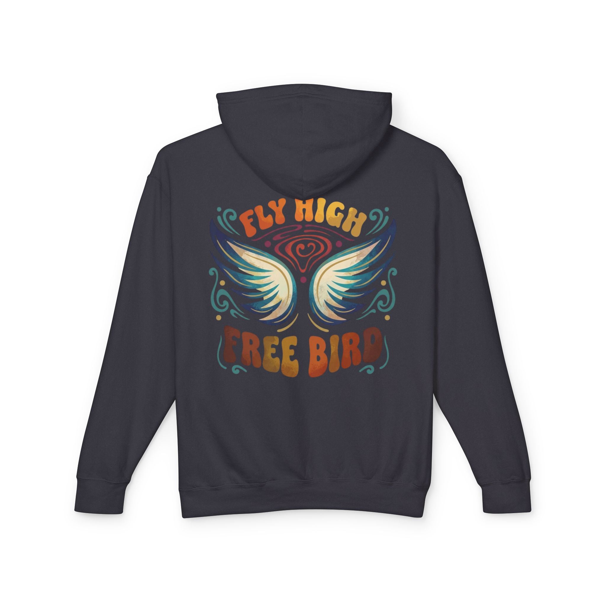 Fly High Free Bird Hoodie  Retro Lightweight Hooded Sweatshirt