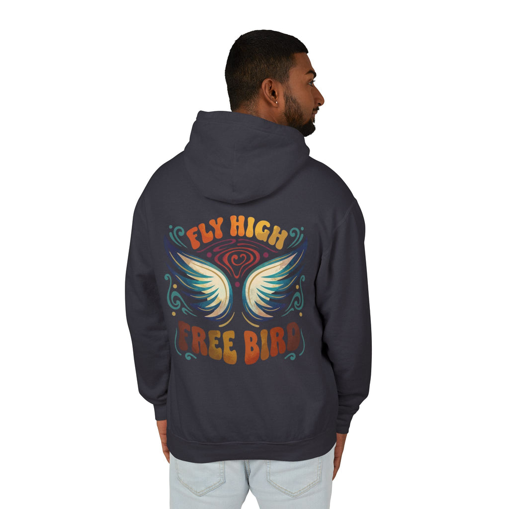 Fly High Free Bird Hoodie  Retro Lightweight Hooded Sweatshirt