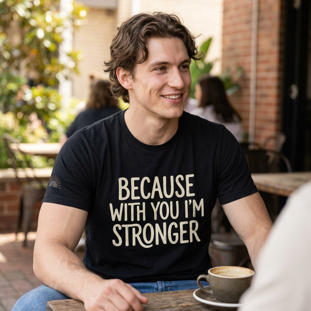 NEW! Because With You I’m Stronger Tee
