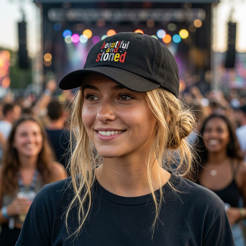 Beautiful and Stoned Dad Cap