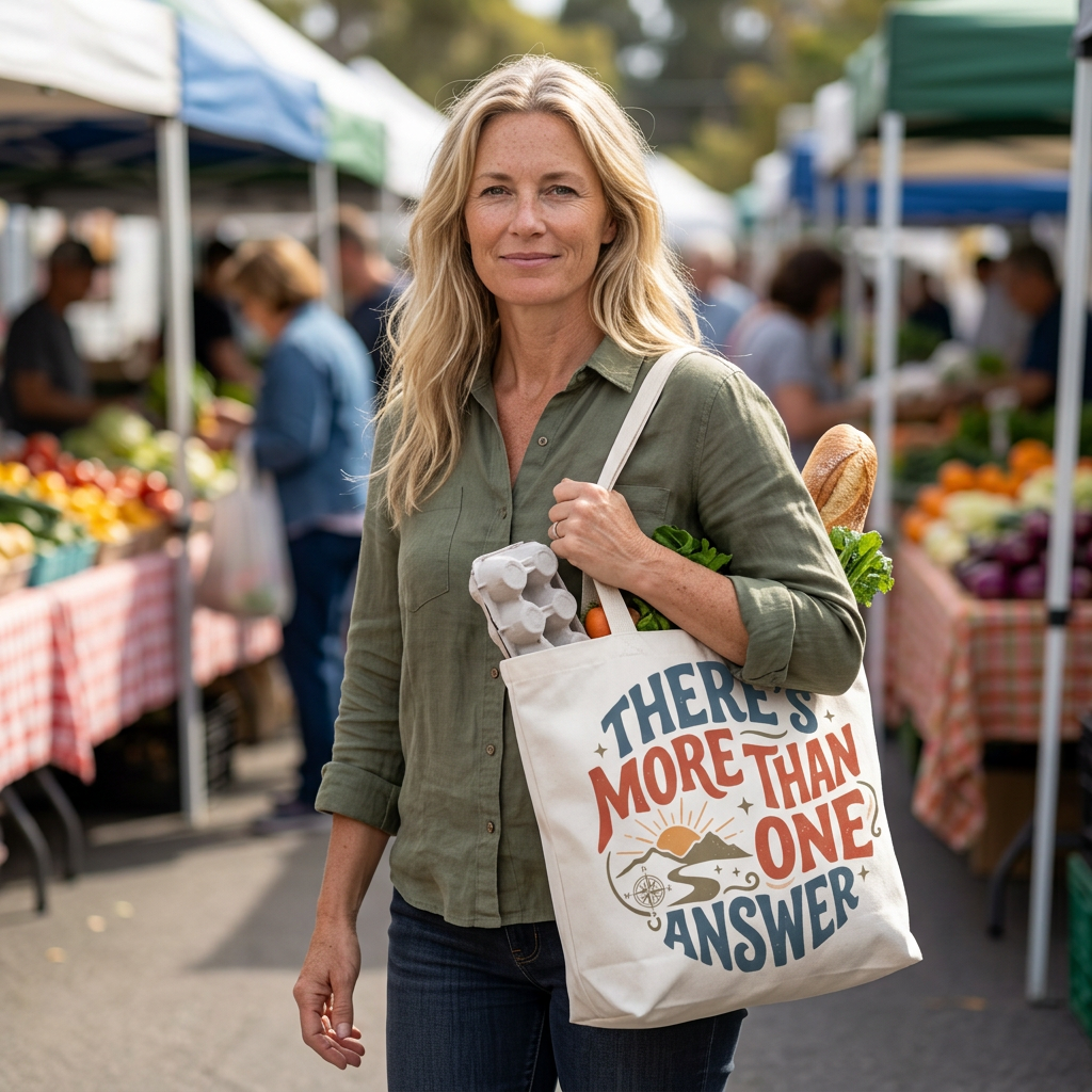 Tote Bag — “There’s More Than One Answer” Inspirational Quote Tote