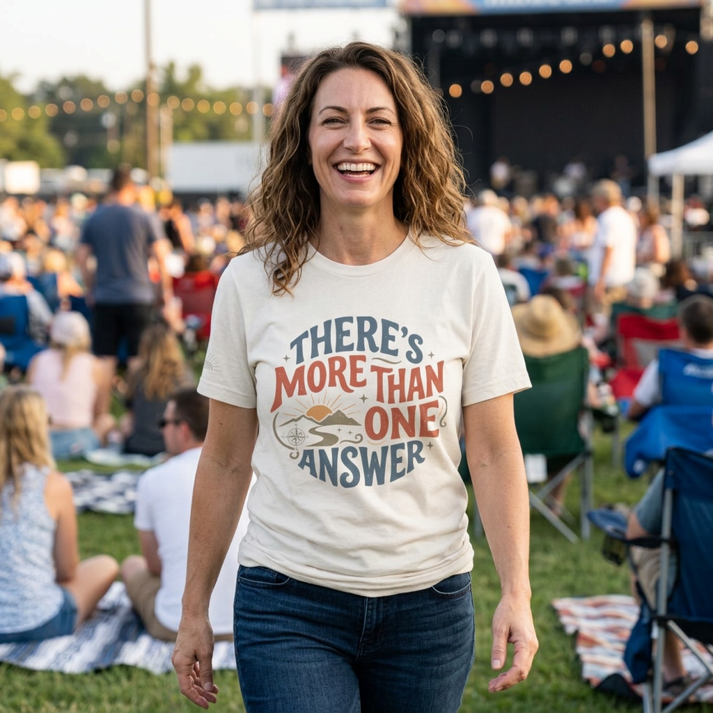 T-Shirt — "There's More Than One Answer" Inspirational Graphic Tee