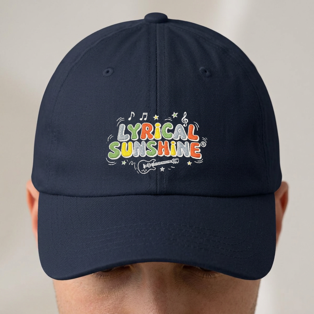 Lyrical Sunshine Dad Cap — Colorful Music Graphic Baseball Hat