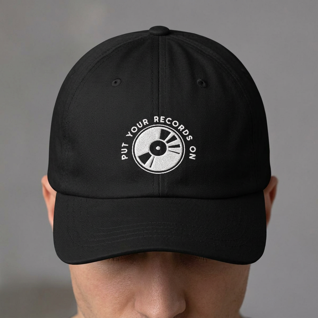 Put Your Records On Retro Graphic Dad Cap