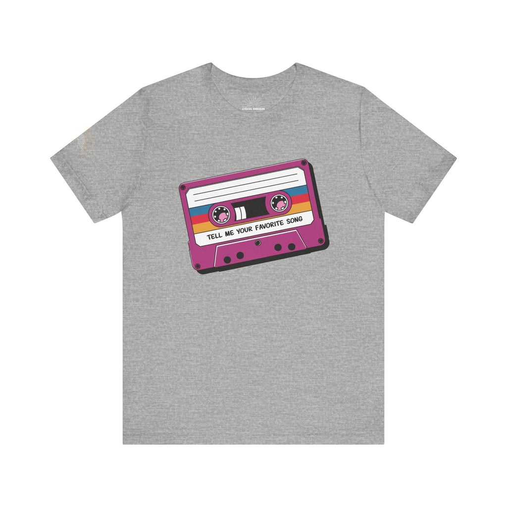 Tell Me Your Favorite Song Retro Unisex Tee