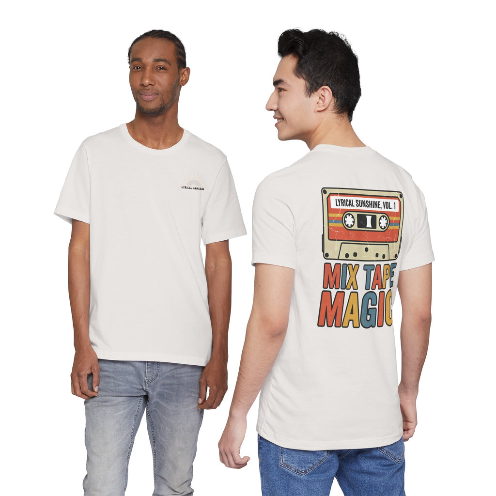Mix Tape Magic Tee — Retro Cassette Graphic T-Shirt ("Lyrical Sunshine, Vol. 1")