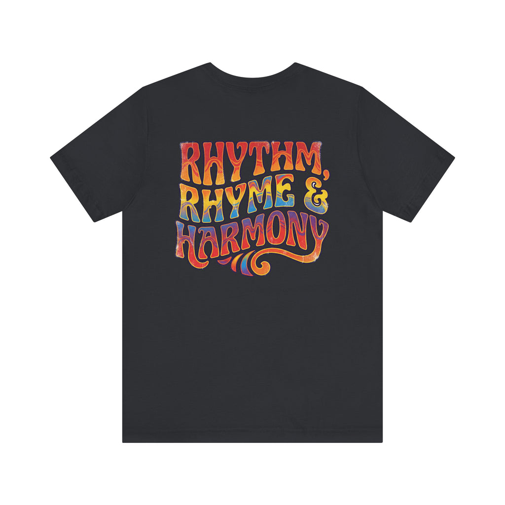 Rhythm Rhyme & Harmony Retro Graphic T‑Shirt 🎁 Most Gifted