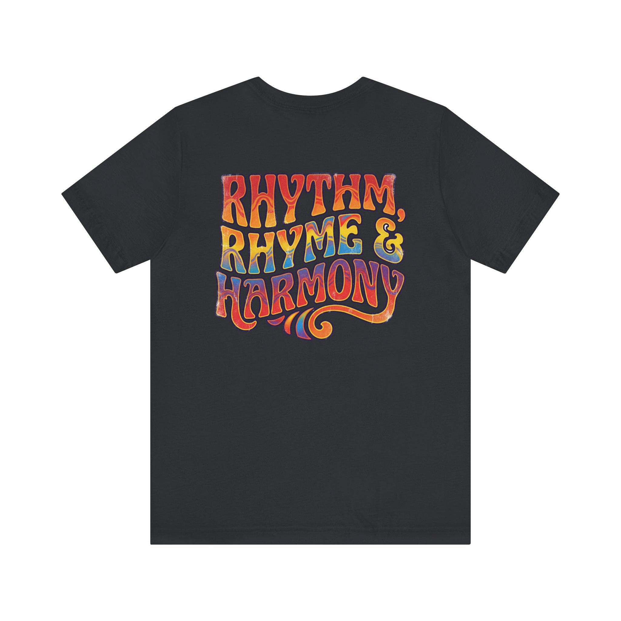 Rhythm Rhyme & Harmony Retro Graphic T‑Shirt 🎁 Most Gifted