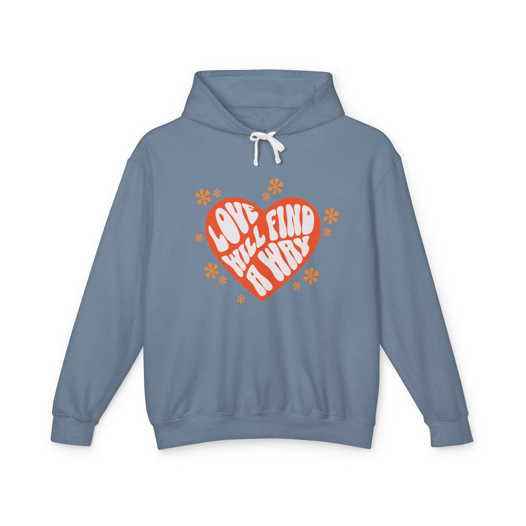 Love Will Find a Way Retro Lightweight Hooded Sweatshirt