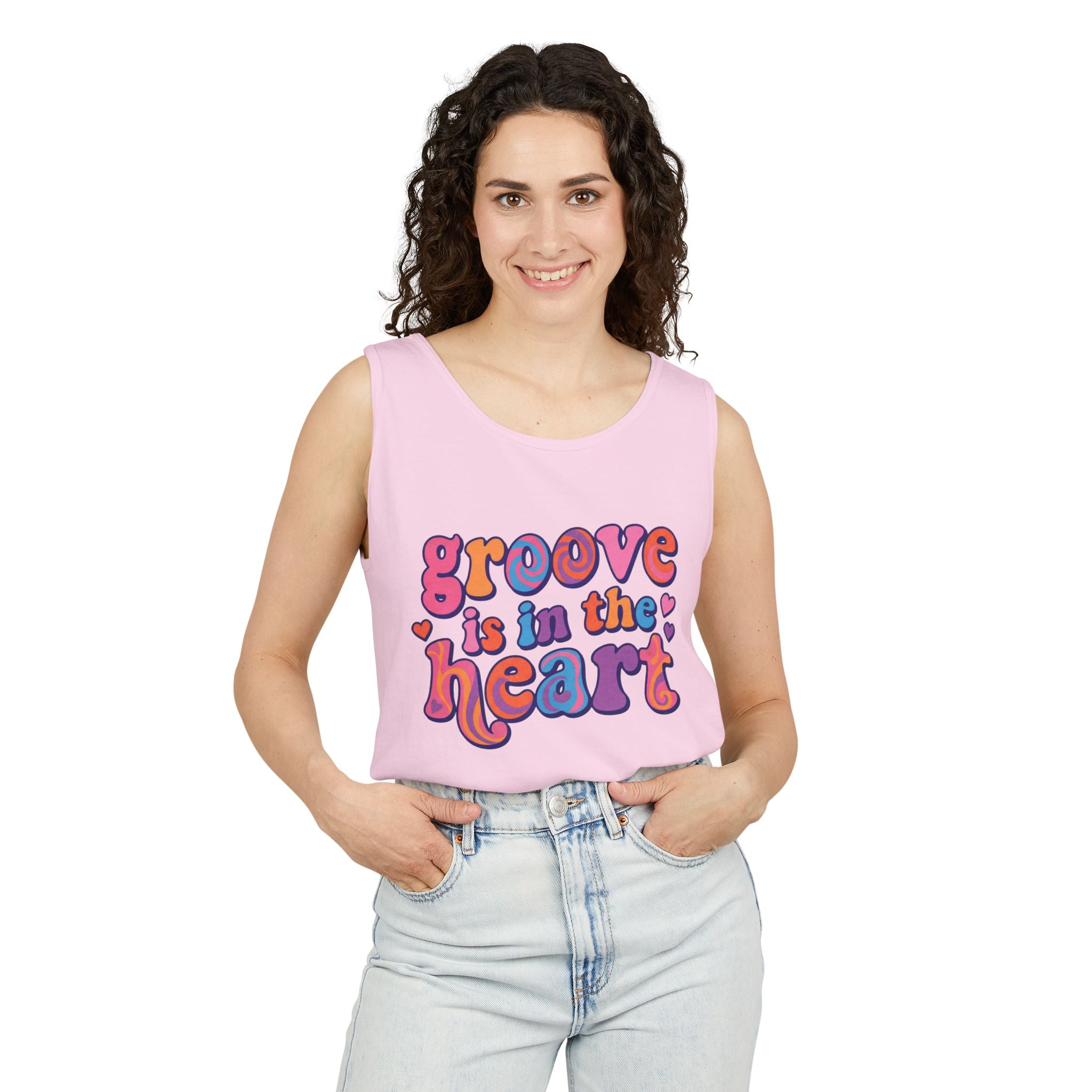 Retro "Groove Is in the Heart" Graphic Tank Top