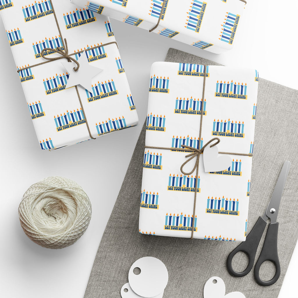 Let Your Light Shine Hannukah Wrapping Paper