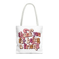 Thank You for Being a Friend Tote Bag — Retro Friendship Gift, 70s Groovy Thank You Design