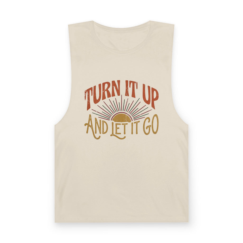 Turn It Up And Let It Go Tank Top – Retro Sunburst Music Vibe