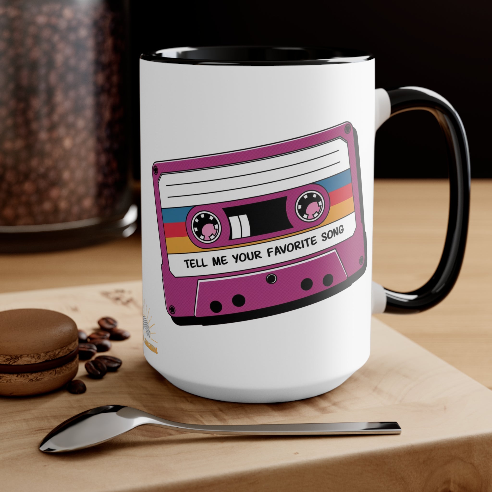 Tell Me Your Favorite Song 15oz Accent Mug