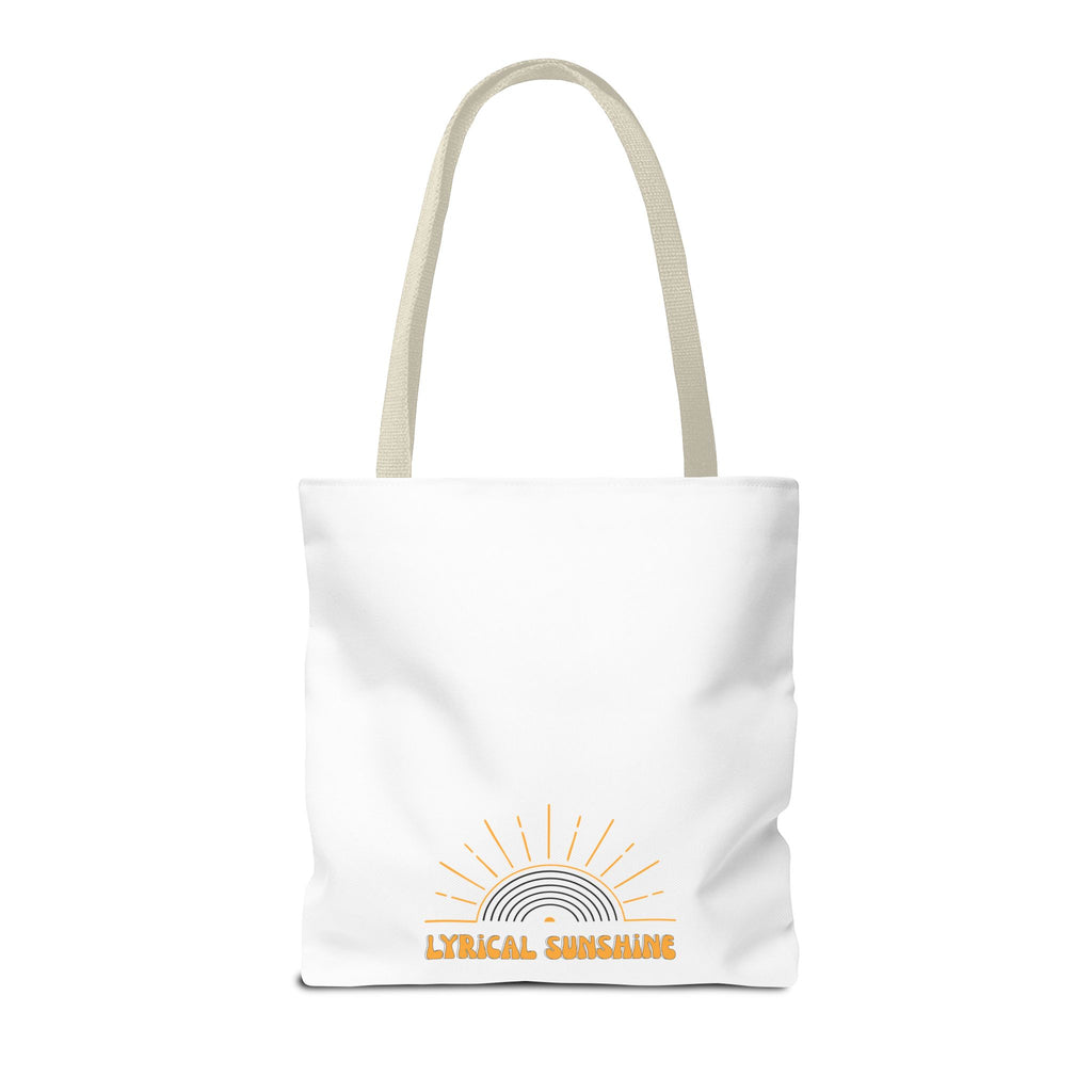 Tote — "Turn It Up and Let It Go" Retro Sunset Tote Bag