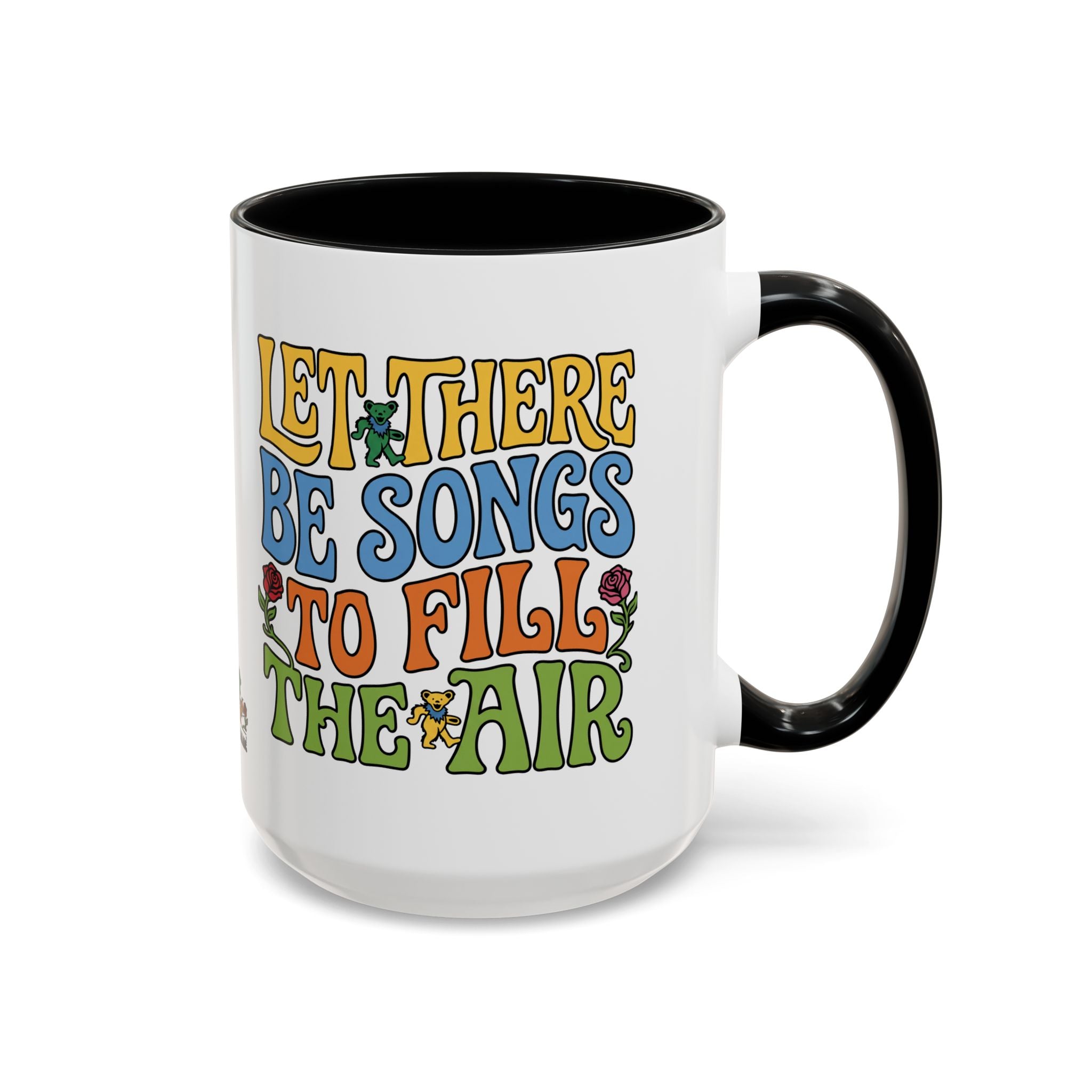 Coffee Mug — "Let There Be Songs to Fill the Air" Retro Floral Accent Mug