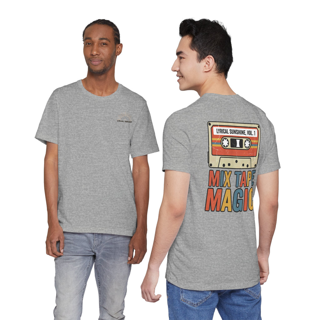 Mix Tape Magic Tee — Retro Cassette Graphic T-Shirt ("Lyrical Sunshine, Vol. 1")