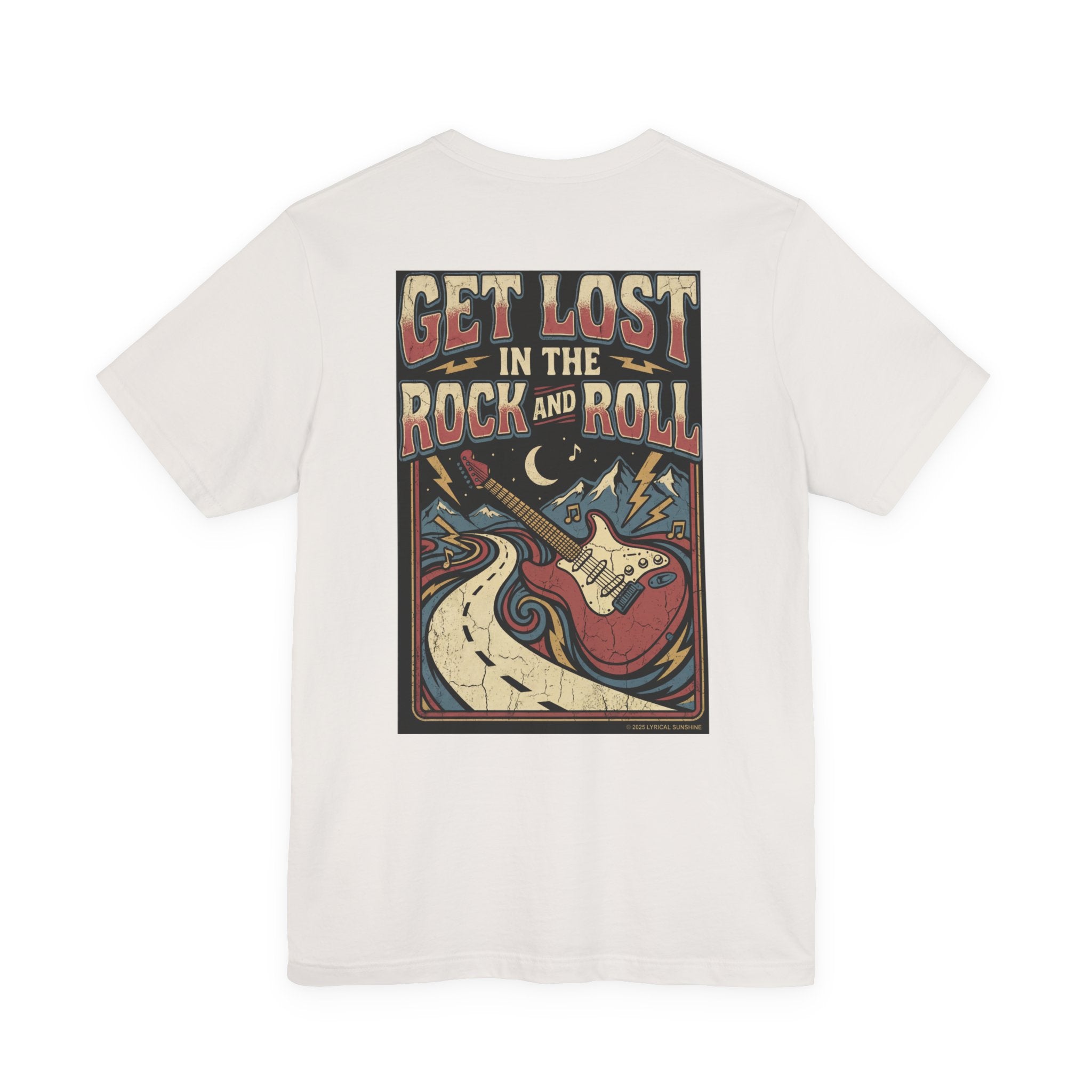Get Lost in the Rock & Roll Tee — Retro Guitar Graphic T-Shirt