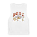 Turn It Up And Let It Go Tank Top – Retro Sunburst Music Vibe