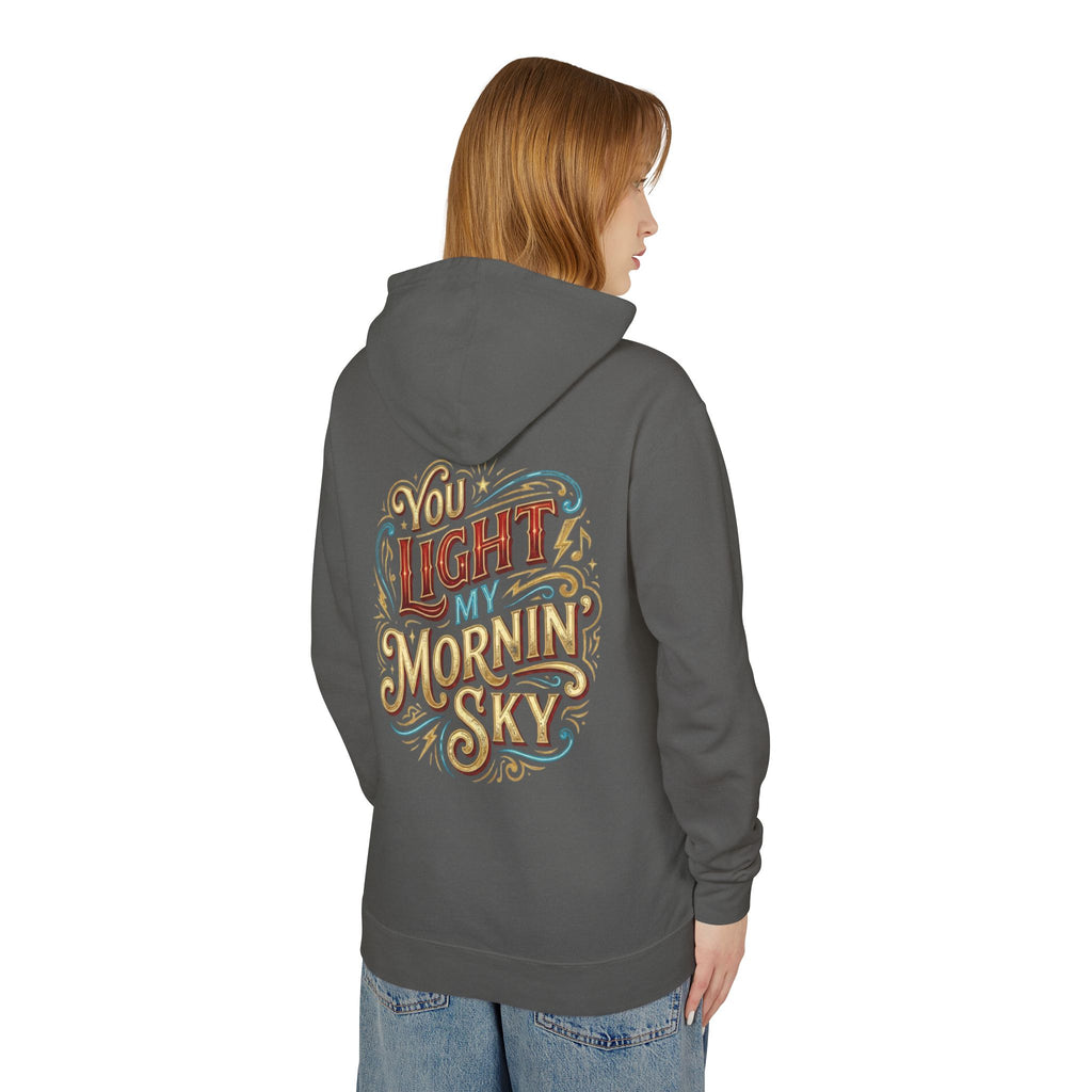 You Light My Mornin' Sky Lightweight Unisex Hooded Sweatshirt