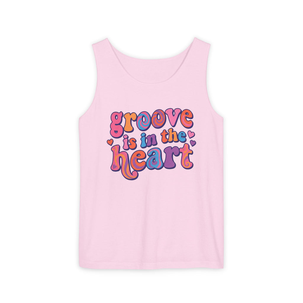 Retro "Groove Is in the Heart" Graphic Tank Top