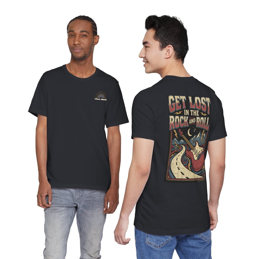 Get Lost in the Rock & Roll Tee — Retro Guitar Graphic T-Shirt
