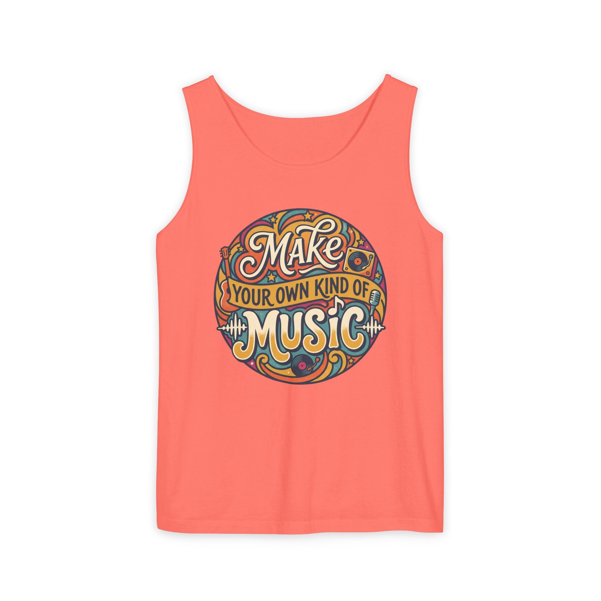 Make Your Own Kind of Music Tank Top — Retro Music Lover Graphic Tank