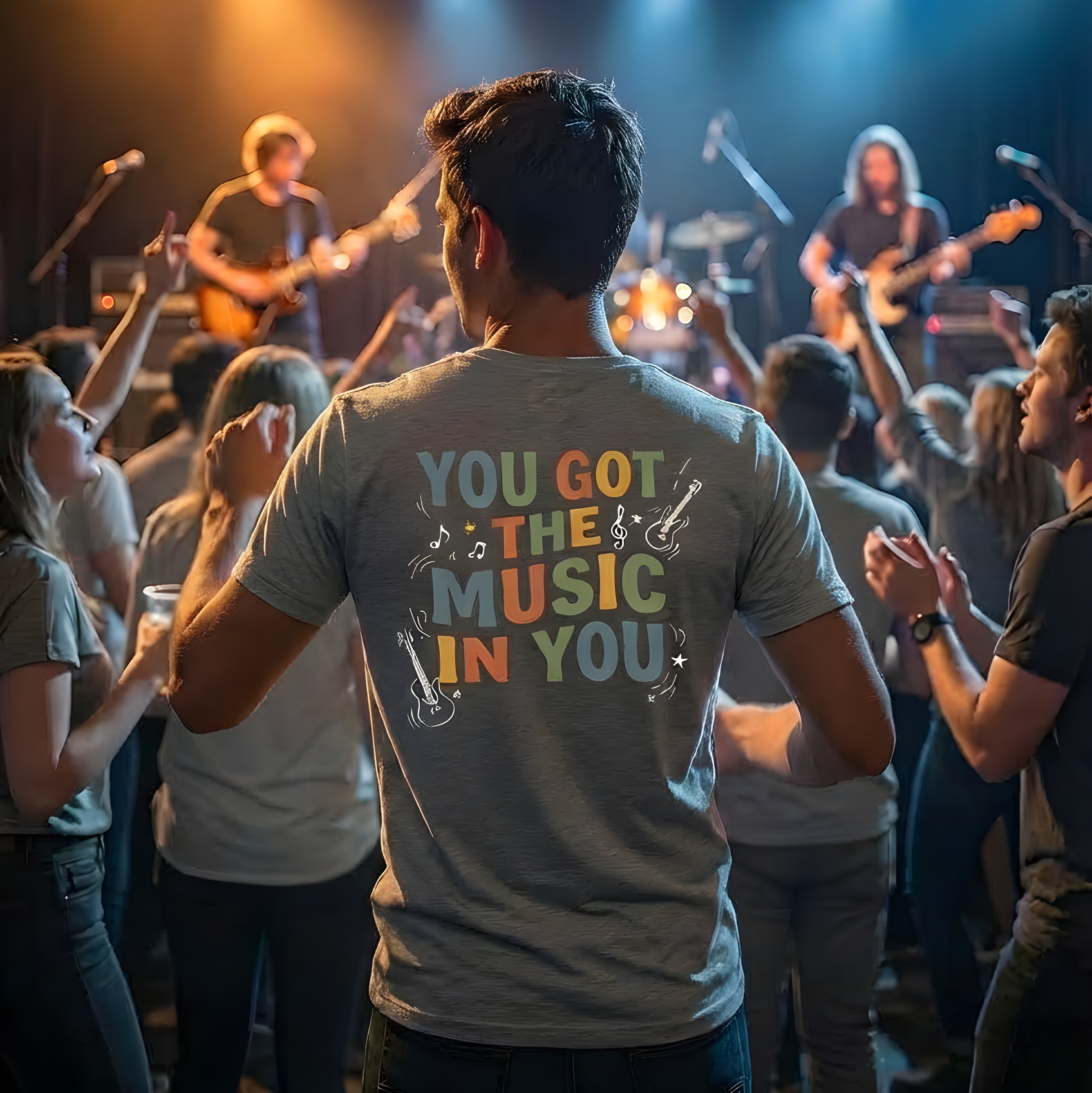 You Got the Music in You Retro Graphic T-shirt