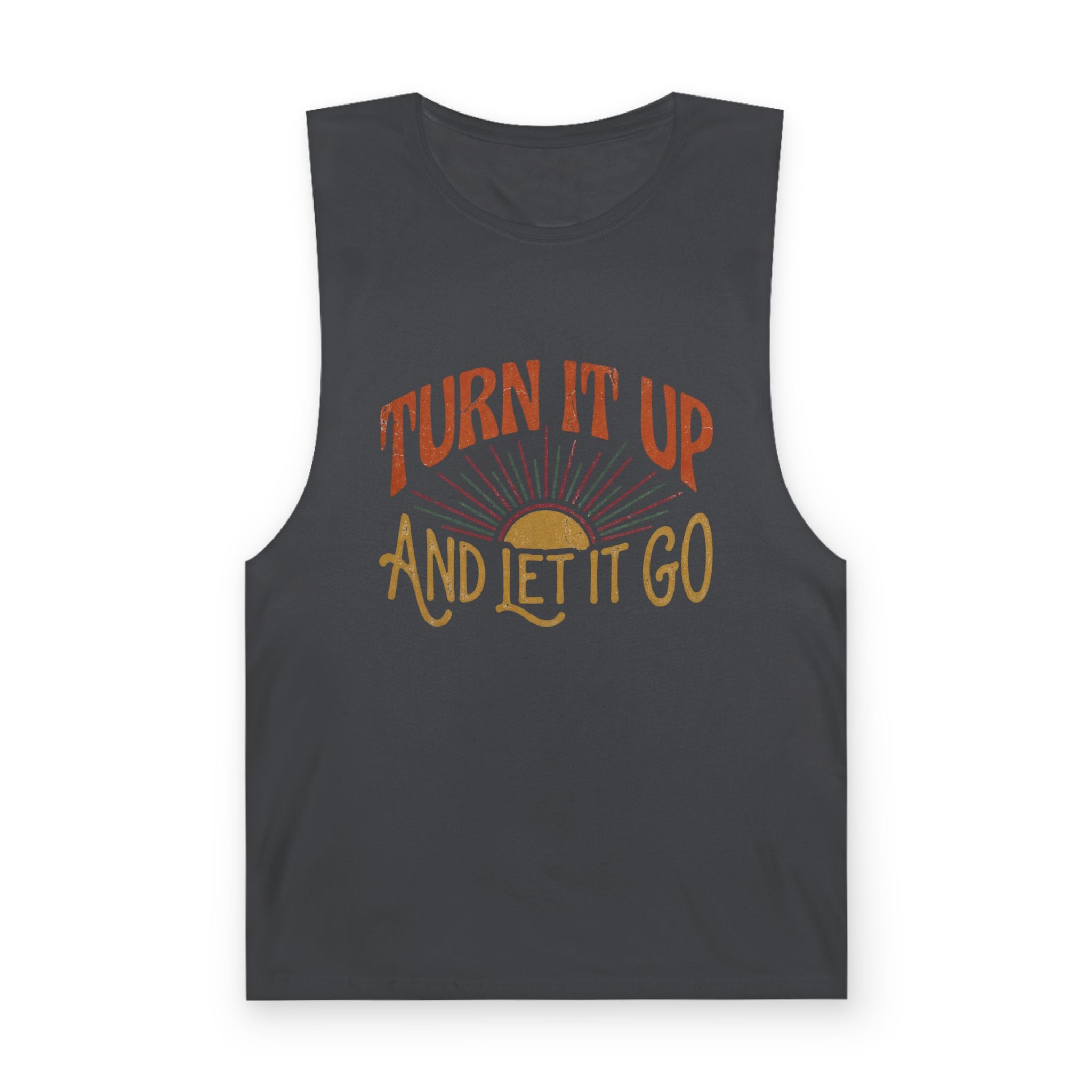 Turn It Up And Let It Go Tank Top – Retro Sunburst Music Vibe