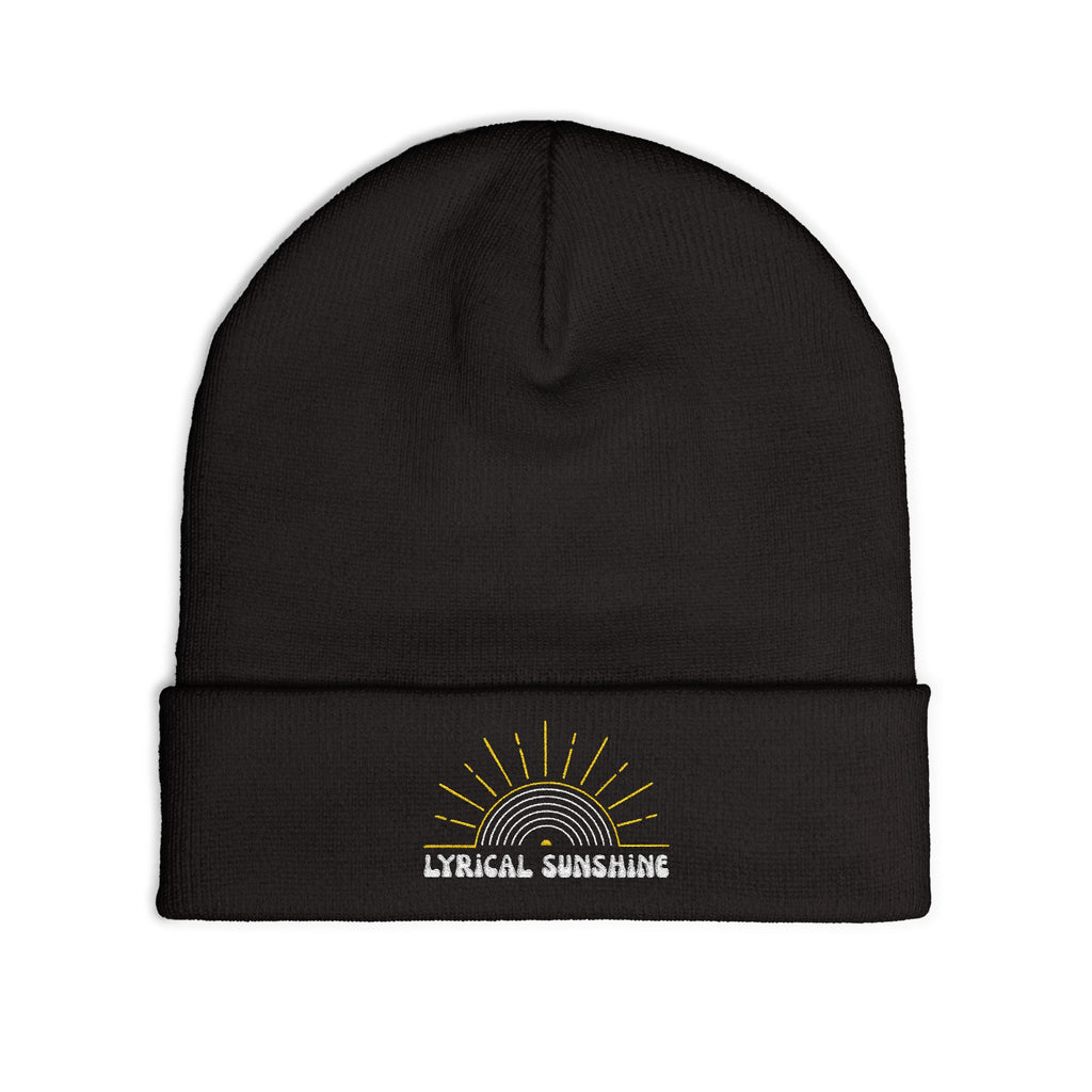 Lyrical Sunshine Embroidered Knit Beanie