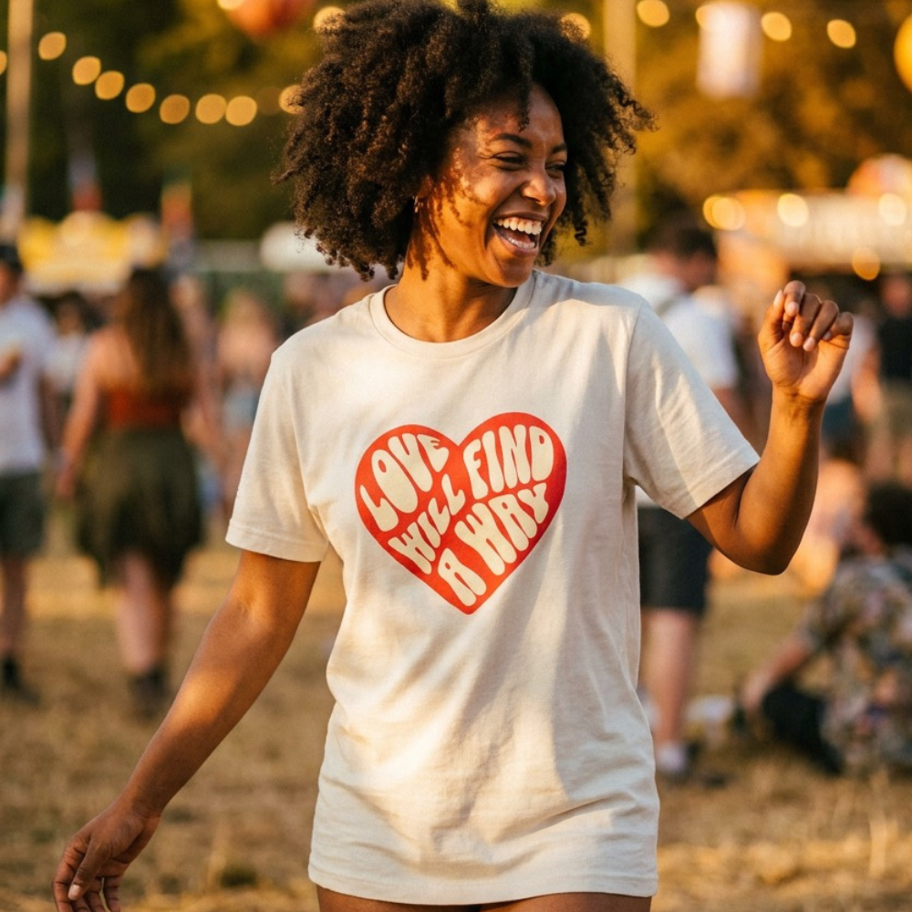 Love Will Find a Way Retro Unisex Tee